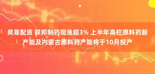 灵菲配资 联邦制药现涨超3% 上半年高栏原料药新产能及内蒙古原料药产能将于10月投产